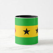 Sao Tomé en Principe (Sao Tomé en Principe) Vlag Mok (Midden)