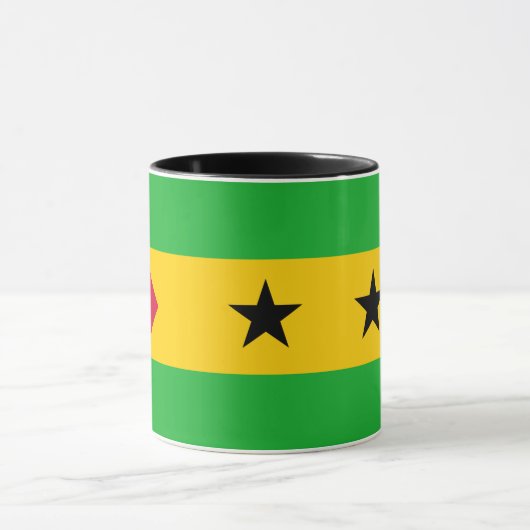 Sao Tomé en Principe (Sao Tomé en Principe) Vlag Mok (Midden)