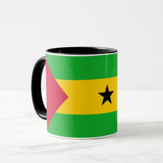 Sao Tomé en Principe (Sao Tomé en Principe) Vlag Mok (Voorkant links)