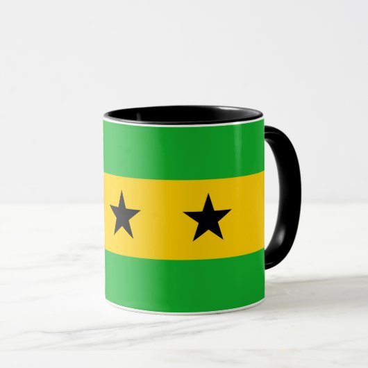 Sao Tomé en Principe (Sao Tomé en Principe) Vlag Mok (Voorkant rechts)