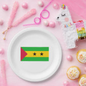 Sao Tomé en Principe (Sao Tomé en Principe) Vlag Papieren Bordje (Feest)