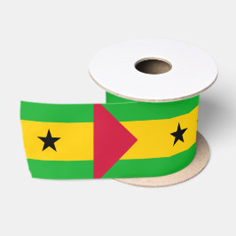 Sao Tomé en Principe (Sao Tomé en Principe) Vlag Satijnen Lint