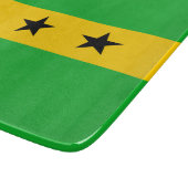 Sao Tomé en Principe (Sao Tomé en Principe) Vlag Snijplank (Hoek)