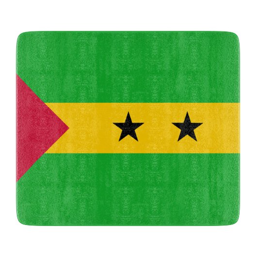 Sao Tomé en Principe (Sao Tomé en Principe) Vlag Snijplank (Voorkant)