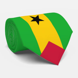 Sao Tomé en Principe (Sao Tomé en Principe) Vlag Stropdas