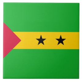 Sao Tomé en Principe (Sao Tomé en Principe) Vlag Tegeltje