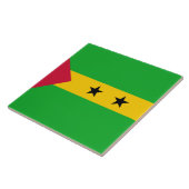 Sao Tomé en Principe (Sao Tomé en Principe) Vlag Tegeltje (Zijkant)