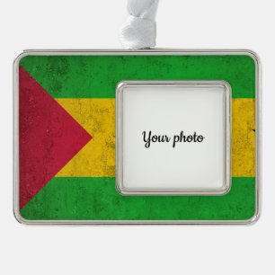 Sao Tomé en Principe Verzilverd Omlijst Ornament