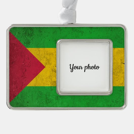 Sao Tomé en Principe Verzilverd Omlijst Ornament (Voorkant)