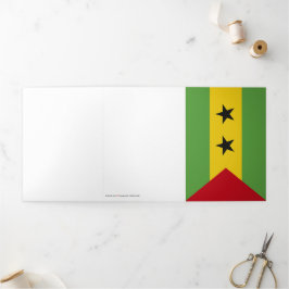 Sao Tomé en Principe vlag Drieluik Kaart