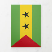 Sao Tomé en Principe vlag Drieluik Kaart (Cover)