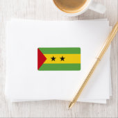 Sao Tomé en Principe vlag Etiket (Insitu)