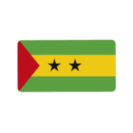 Sao Tomé en Principe vlag Etiket
