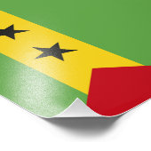 Sao Tomé en Principe vlag Foto Afdruk (Hoek)