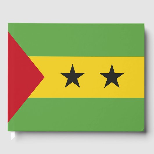 Sao Tomé en Principe vlag Gastenboek (Voorkant)
