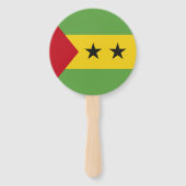 Sao Tomé en Principe vlag Handwaaier (Voorkant)