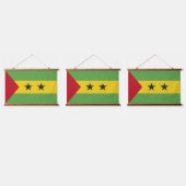 Sao Tomé en Principe vlag Hangend Wandkleed (Driedubbel)