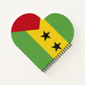 Sao Tomé en Principe vlag Notitieboek (Achterkant)