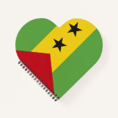 Sao Tomé en Principe vlag Notitieboek (Voorkant)