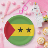Sao Tomé en Principe vlag Papieren Bordje (Feest)