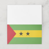 Sao Tomé en Principe vlag Plaatskaartje (Buitenkant ongevouwen)