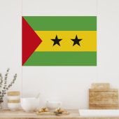 Sao Tomé en Principe vlag Poster (Keuken)