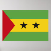 Sao Tomé en Principe vlag Poster (Voorkant)