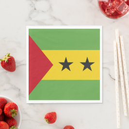 Sao Tomé en Principe vlag Servet