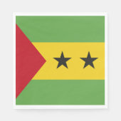 Sao Tomé en Principe vlag Servet (Voorkant)