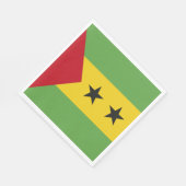 Sao Tomé en Principe vlag Servet (Hoek)