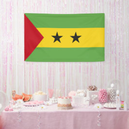 Sao Tomé en Principe vlag Spandoek