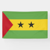 Sao Tomé en Principe vlag Spandoek (Horizontaal)