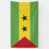 Sao Tomé en Principe vlag Spandoek (Verticaal)