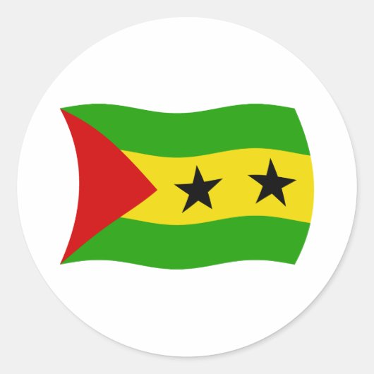 São Tomé en Principe Vlag Sticker (Voorkant)
