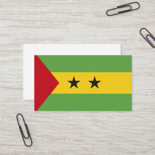 Sao Tomé en Principe vlag Visitekaartje