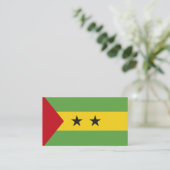 Sao Tomé en Principe vlag Visitekaartje (Staand voorkant)