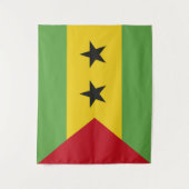 Sao Tomé en Principe vlag Wandkleed (Voorkant)
