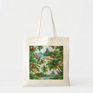 São Tomé Tropisch Eiland Strand, Cacao & Banaan Tote Bag