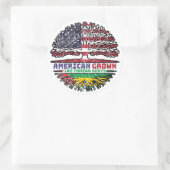 Sao Tomean American USA Tree Ronde Sticker (Tas)