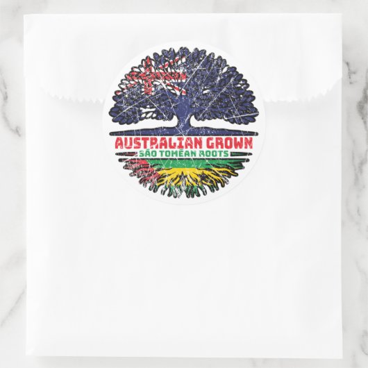 Sao Tomean Australian Australië Ronde Sticker (Tas)