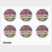 Sao Tomean - Britse boom Ronde Sticker (Vel)
