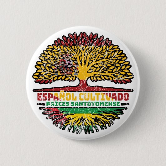 Sao Tomean Spanje Ronde Button 5,7 Cm (Voorkant)