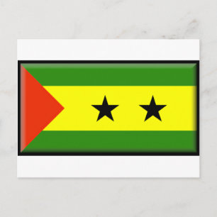 Sao Tomome Principe Flag Briefkaart