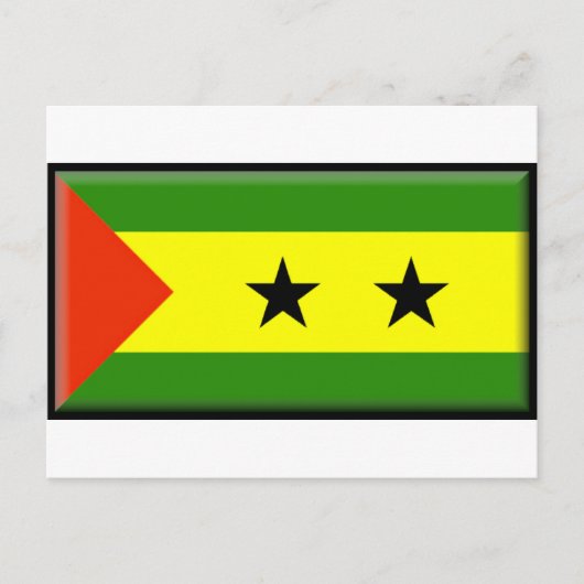 Sao Tomome Principe Flag Briefkaart (Voorkant)