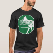 Saoedi-Arabië Arabische wolf Nationale Dierenvlag T-shirt (Voorkant)