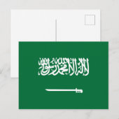 Saoedi-Arabië Briefkaart van de vlag (Voorkant / Achterkant)