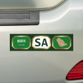 Saoedi-Arabië Bumpersticker van de vlaggenkaartcod (Op auto)