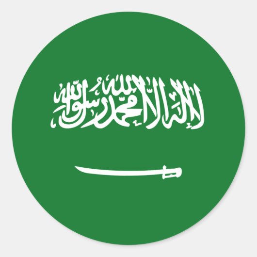 Saoedi-Arabië Fisheye Flag Sticker (Voorkant)