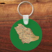 Saoedi-Arabië Map Sleutelhanger (Voorkant)