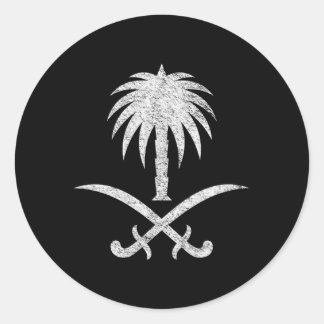 Saoedi-Arabië Nationale Vlag Saoedi-Arabië Embleem Ronde Sticker